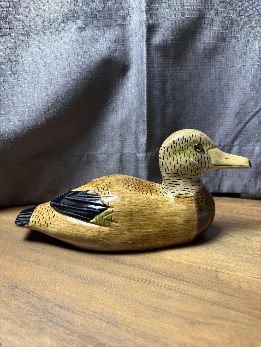 Hand-Carved and Painted Wooden Duck Décor